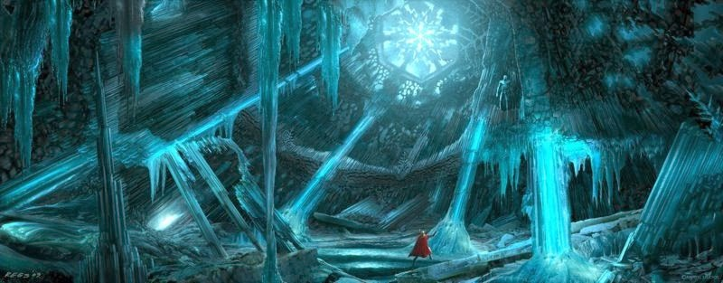 Illustration for article titled Concept art of the Rock Troll realm that was cut from Thor